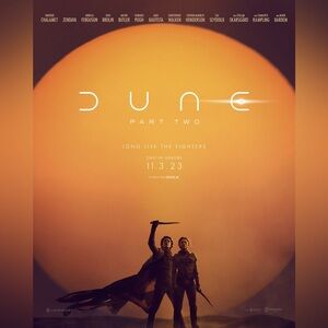 Dune Part Two ORIGINAL release date one sheet theater poster